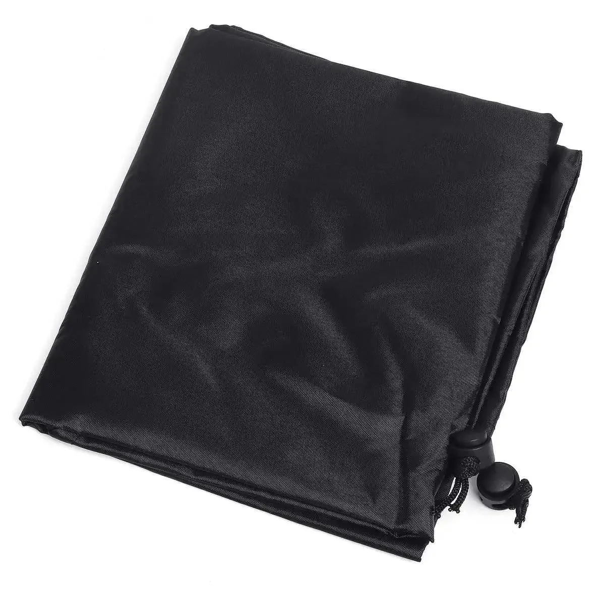 112cm Outdoor Black Round Waterproof Bbq Grill Dust Cover Dustproof Balcony Fire Pit Cover