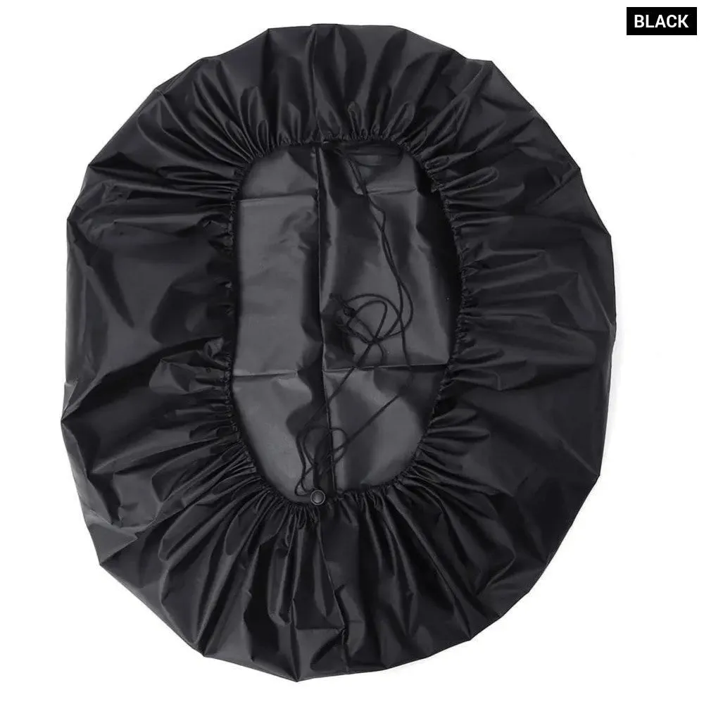 112cm Outdoor Black Round Waterproof Bbq Grill Dust Cover Dustproof Balcony Fire Pit Cover