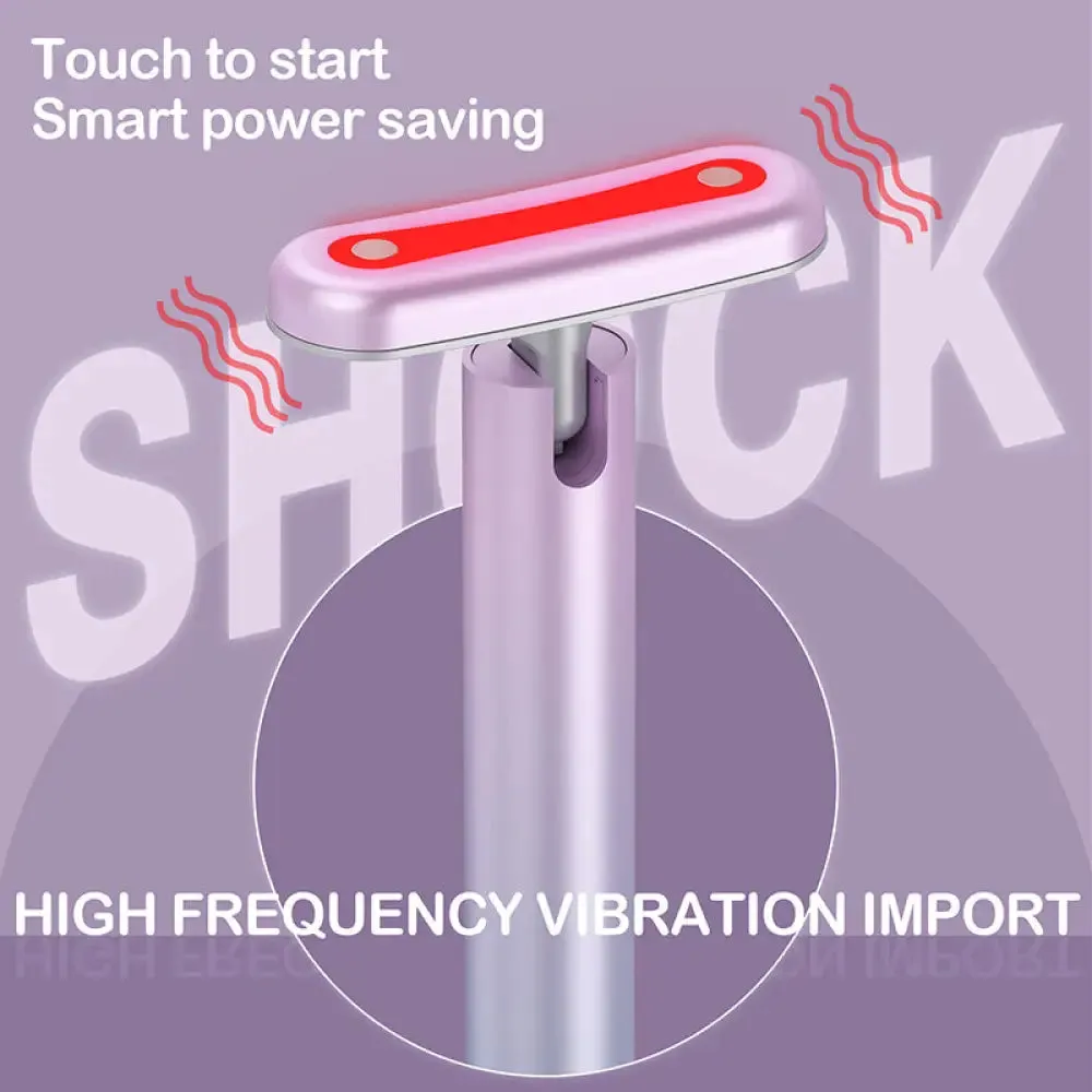 4 in 1 Ems Facial Wand Led Red Light Therapy Facial Massage Tool for Face Neck