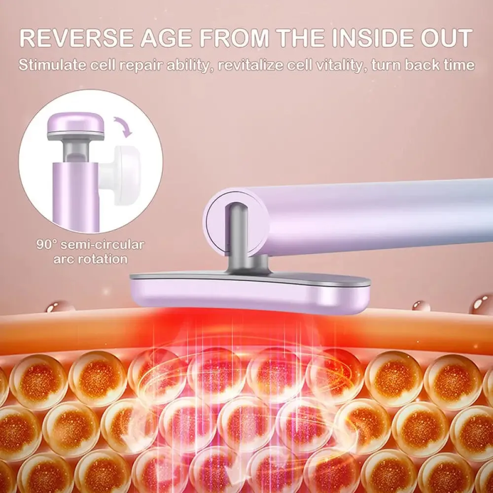 4 in 1 Ems Facial Wand Led Red Light Therapy Facial Massage Tool for Face Neck