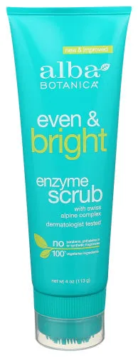 Alba Botanica - Face Scrub Enzyme Even & Bright, 4 Oz - Pack of 1