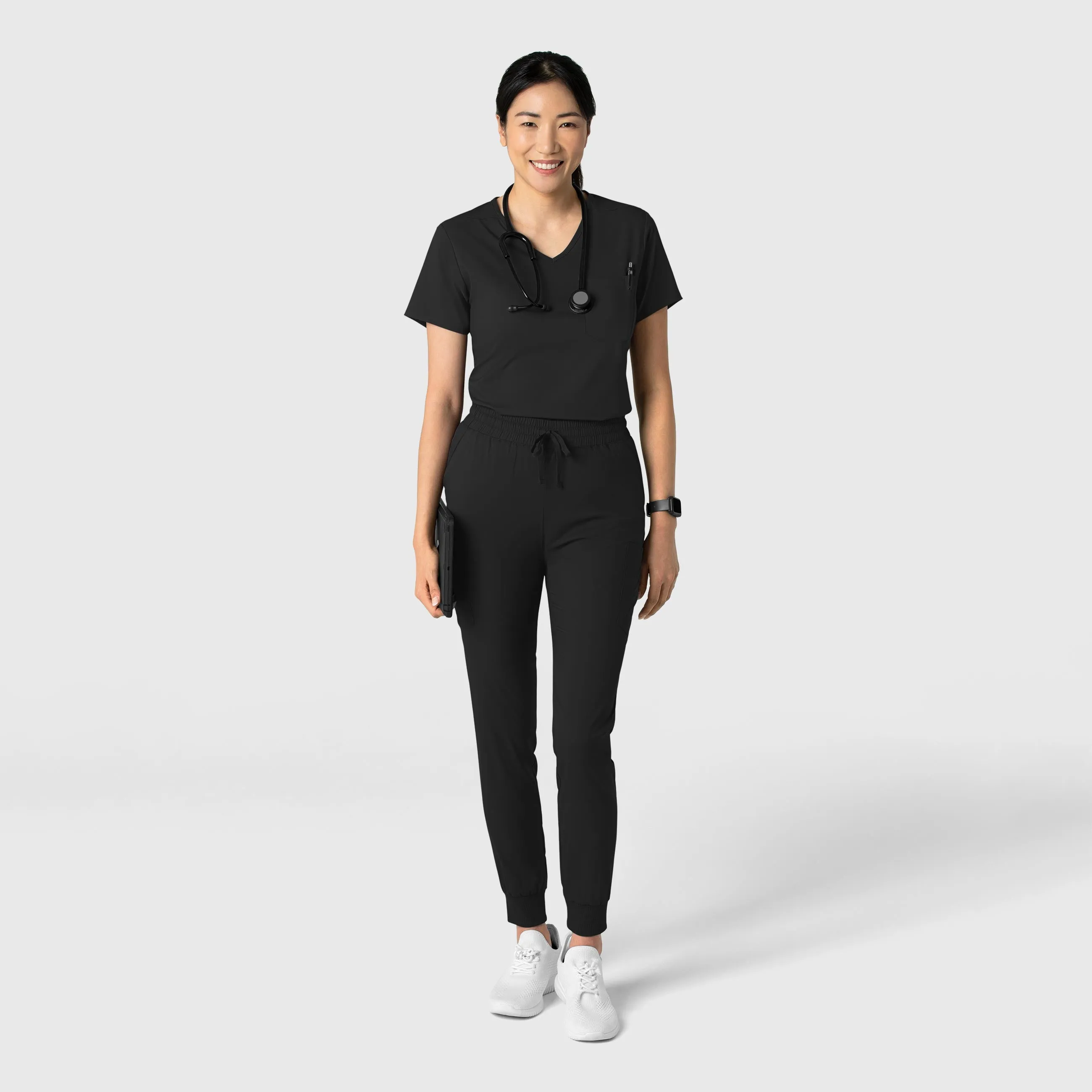 Boundless Women's Tuck-In Scrub Top - Black