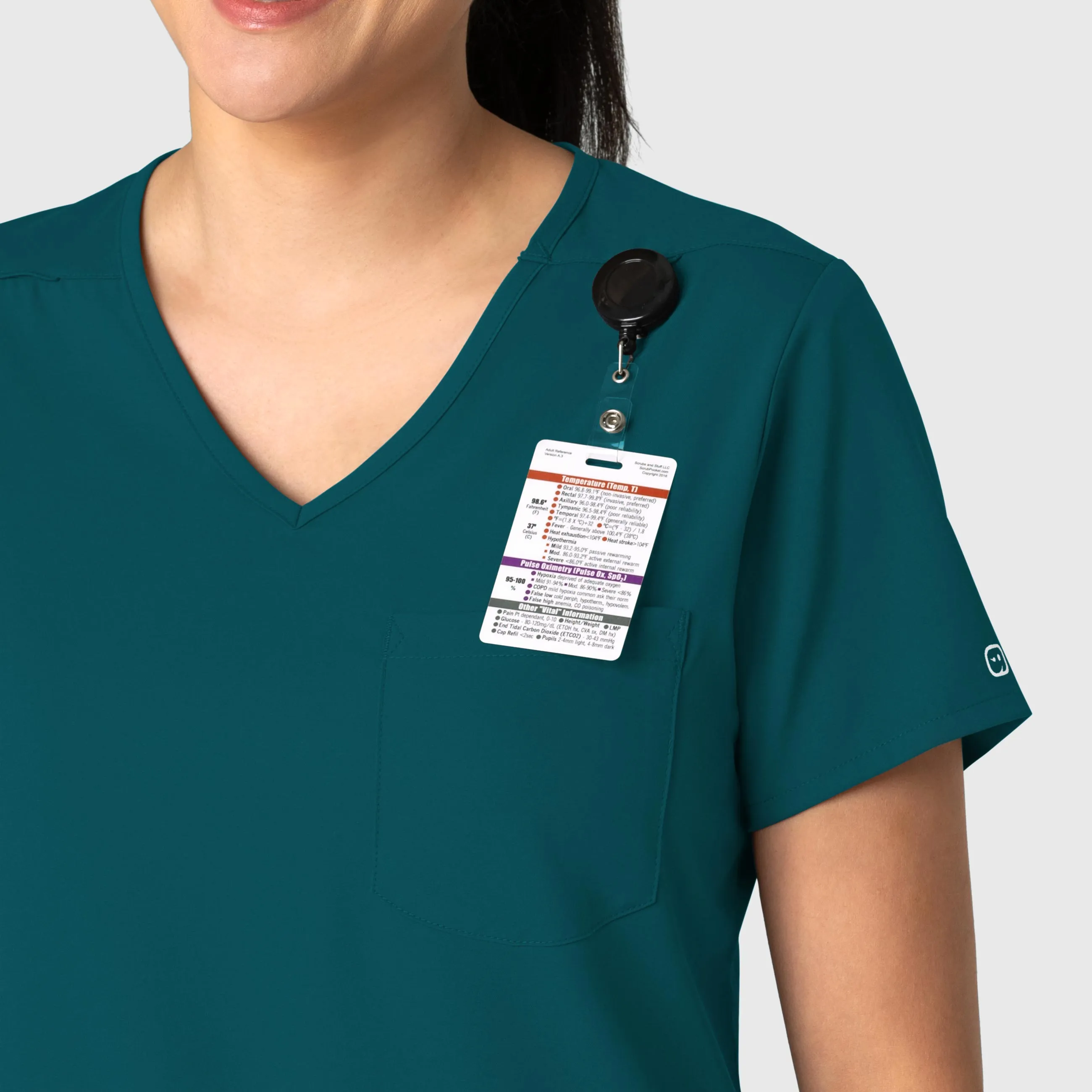 Boundless Women's Tuck-In Scrub Top - Caribbean Blue