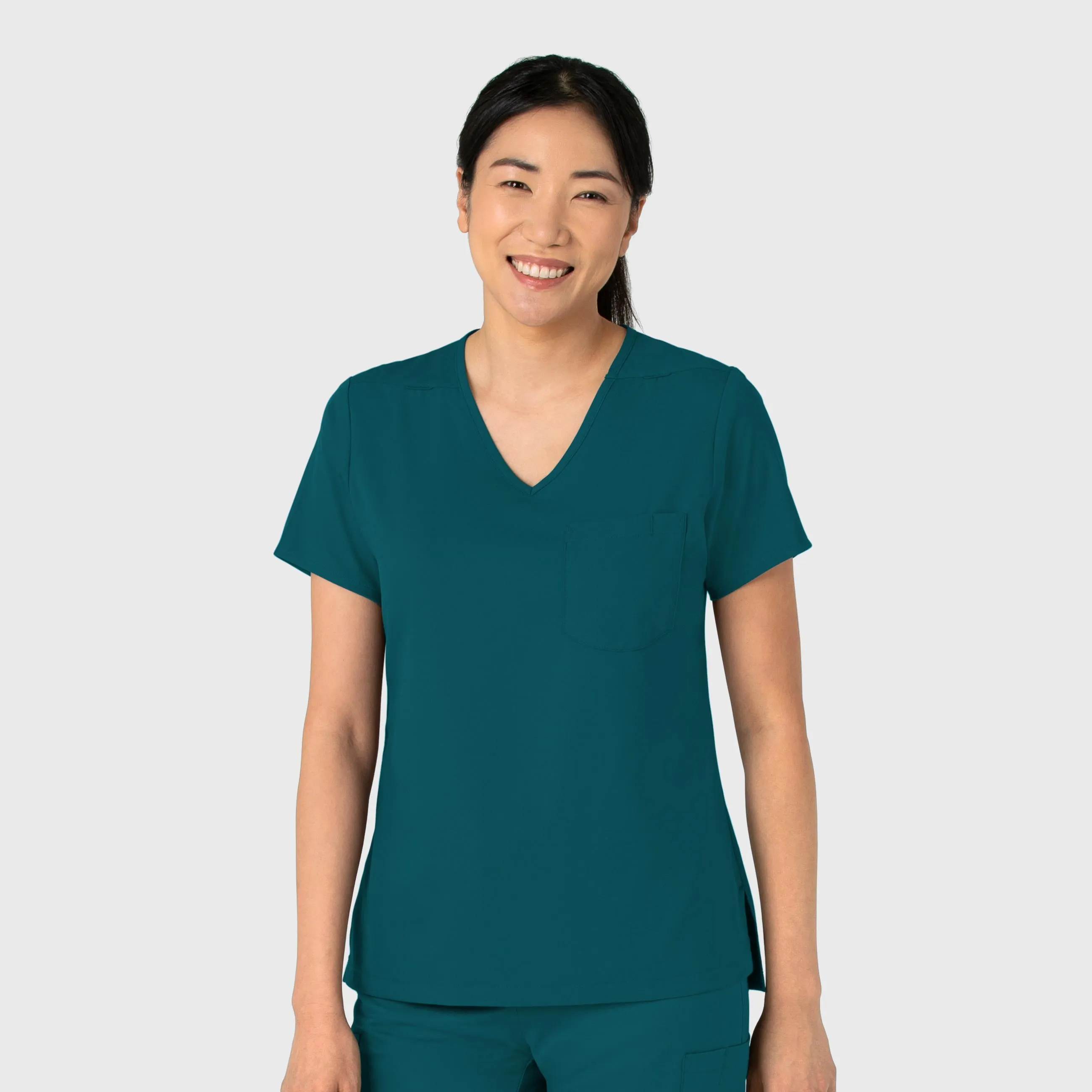 Boundless Women's Tuck-In Scrub Top - Caribbean Blue