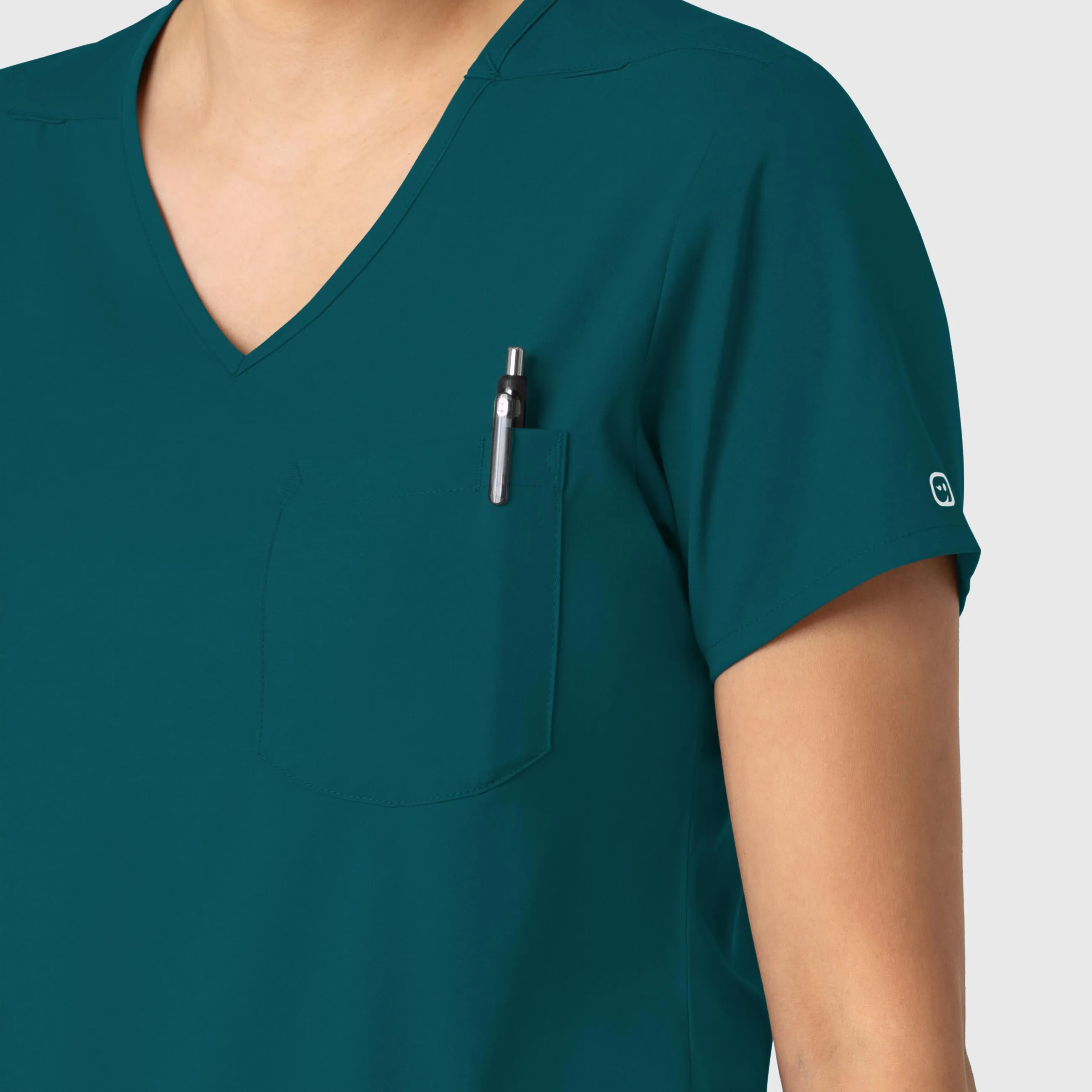 Boundless Women's Tuck-In Scrub Top - Caribbean Blue