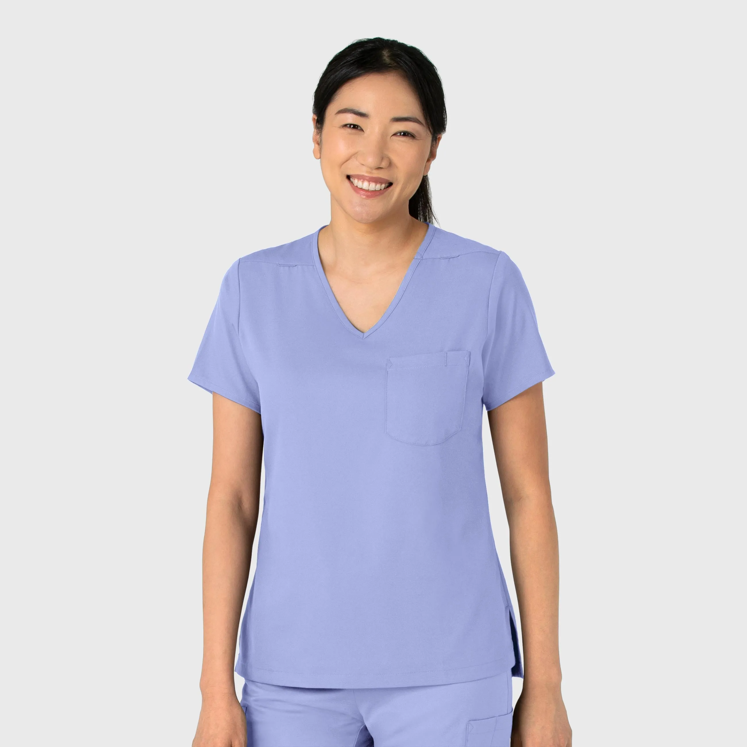 Boundless Women's Tuck-In Scrub Top - Ceil Blue