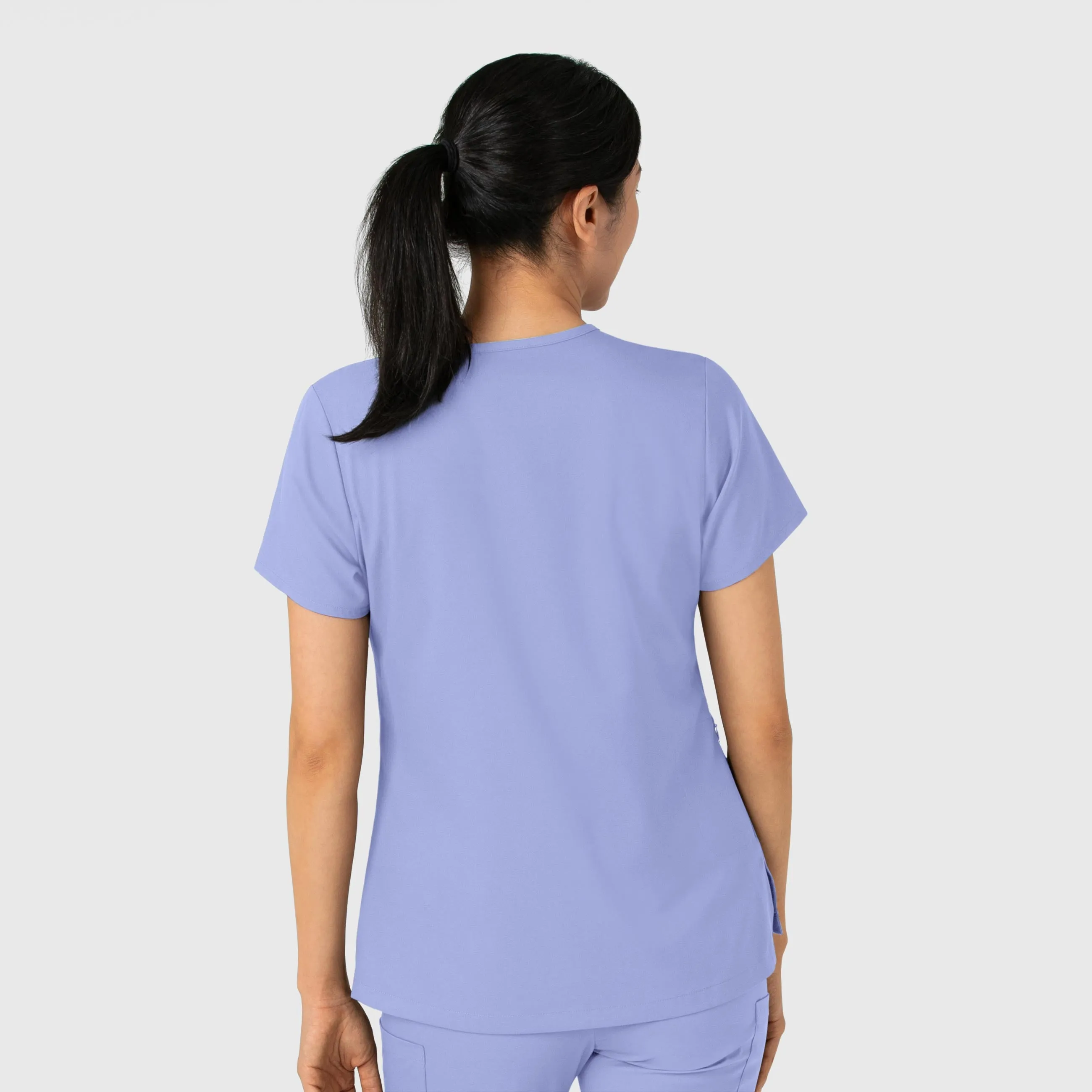 Boundless Women's Tuck-In Scrub Top - Ceil Blue