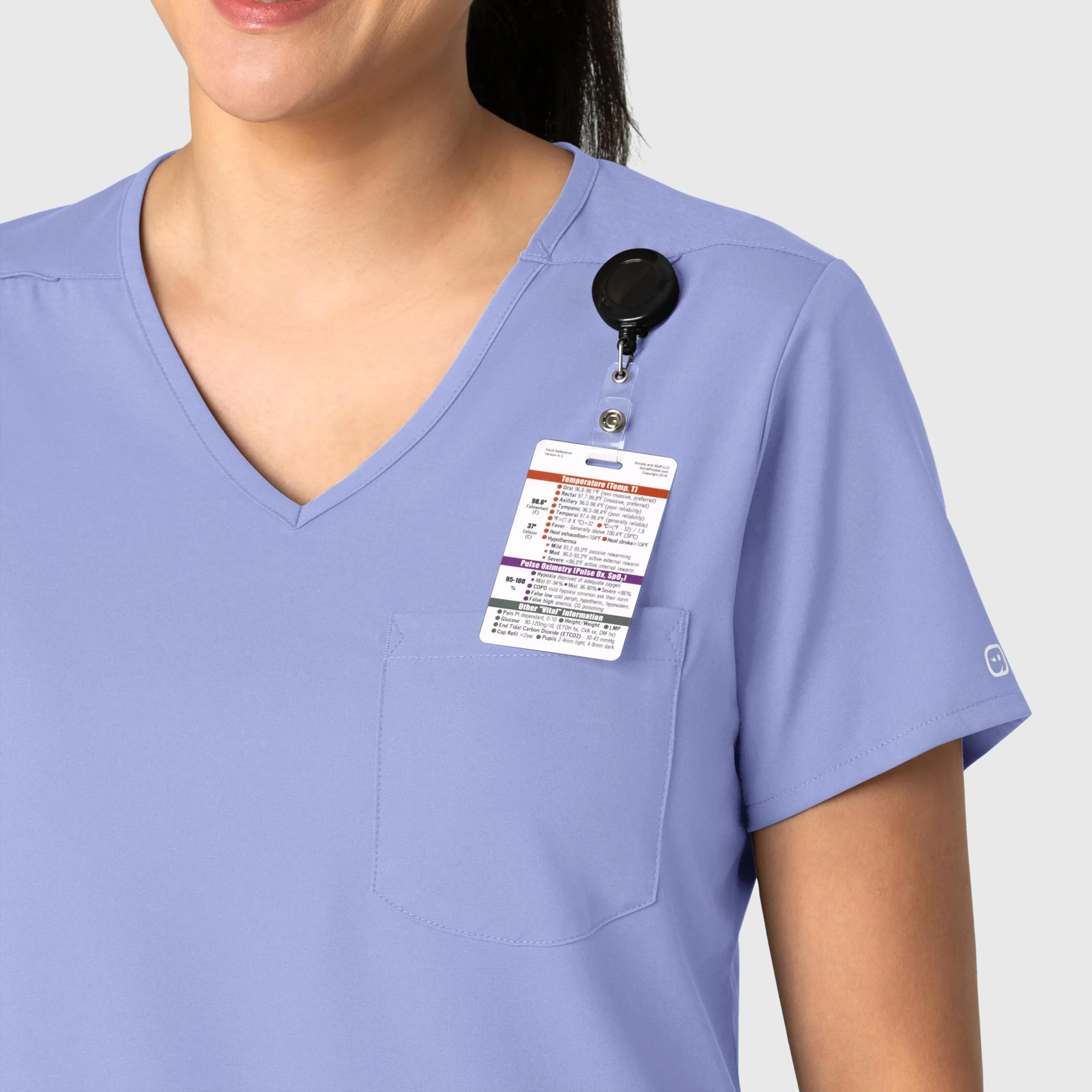 Boundless Women's Tuck-In Scrub Top - Ceil Blue