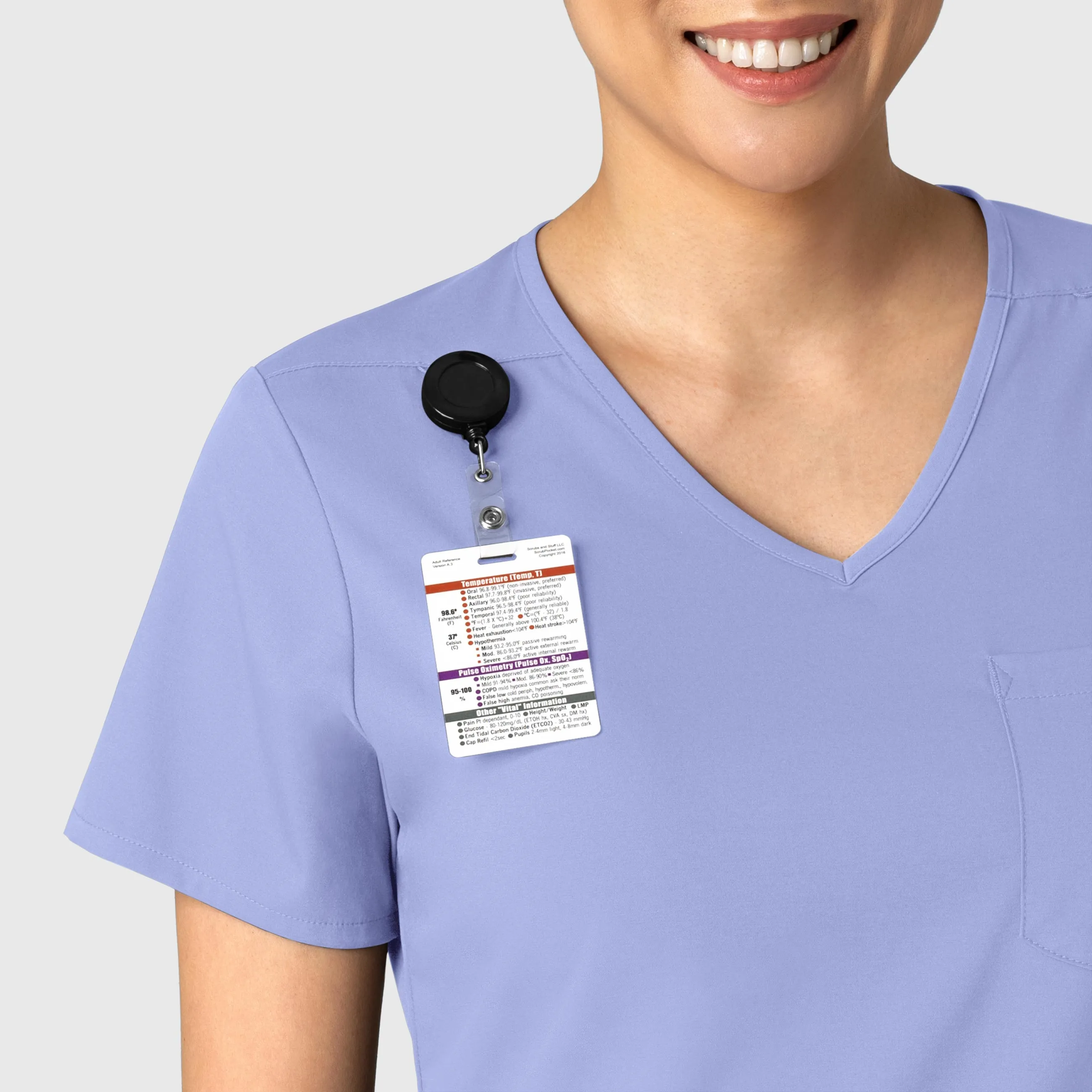 Boundless Women's Tuck-In Scrub Top - Ceil Blue