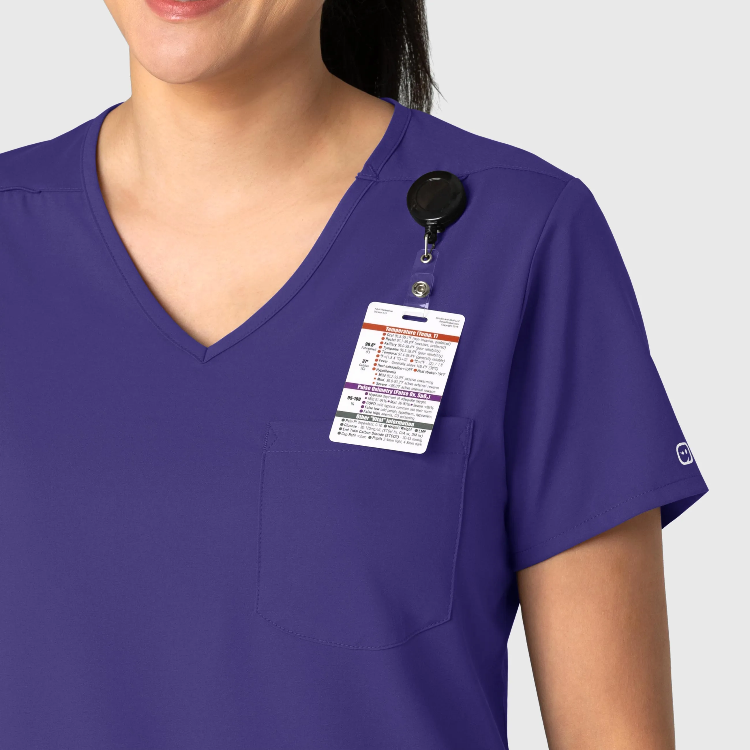 Boundless Women's Tuck-In Scrub Top - Grape
