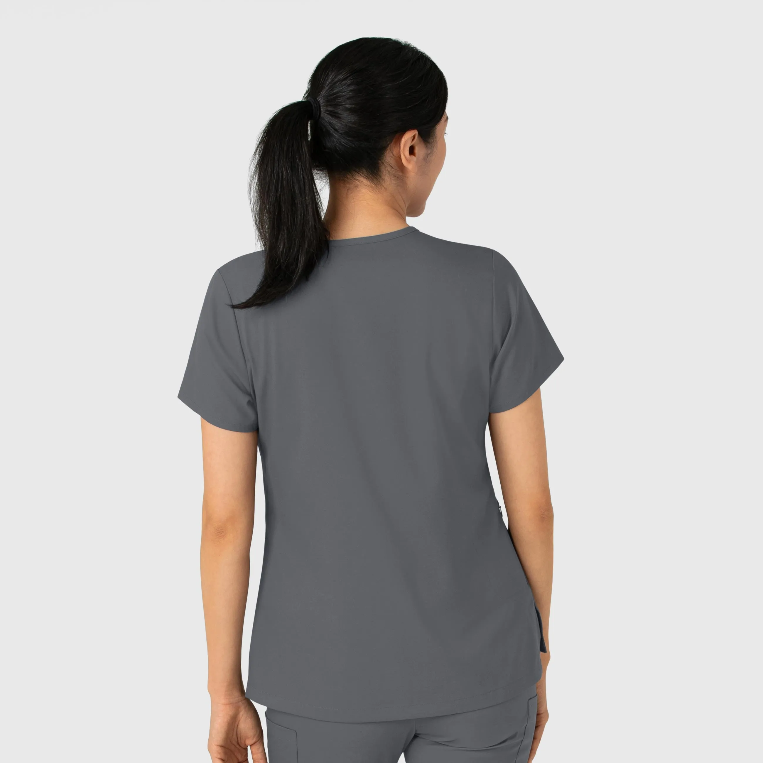 Boundless Women's Tuck-In Scrub Top - Pewter