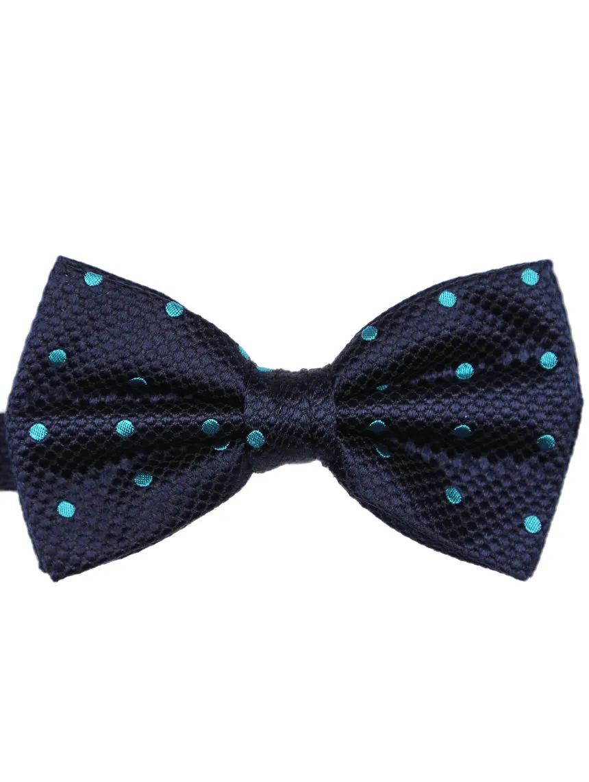 DCLIC Classic Spot Bow Tie - Navy/Aqua