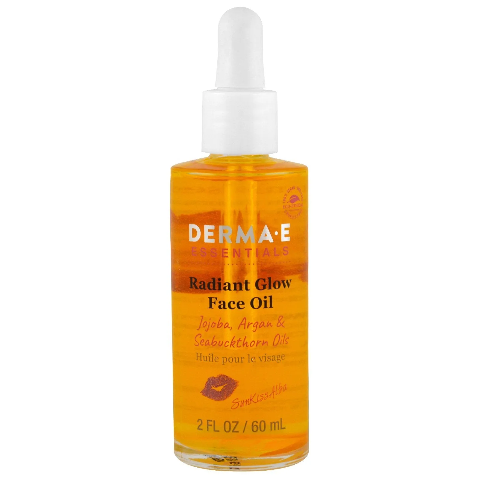 Derma E, SunKiss Alba, Radiant Glow Face Oil, Jojoba Argan & Seabuckthorn Oils , 2 fl oz (60 ml)