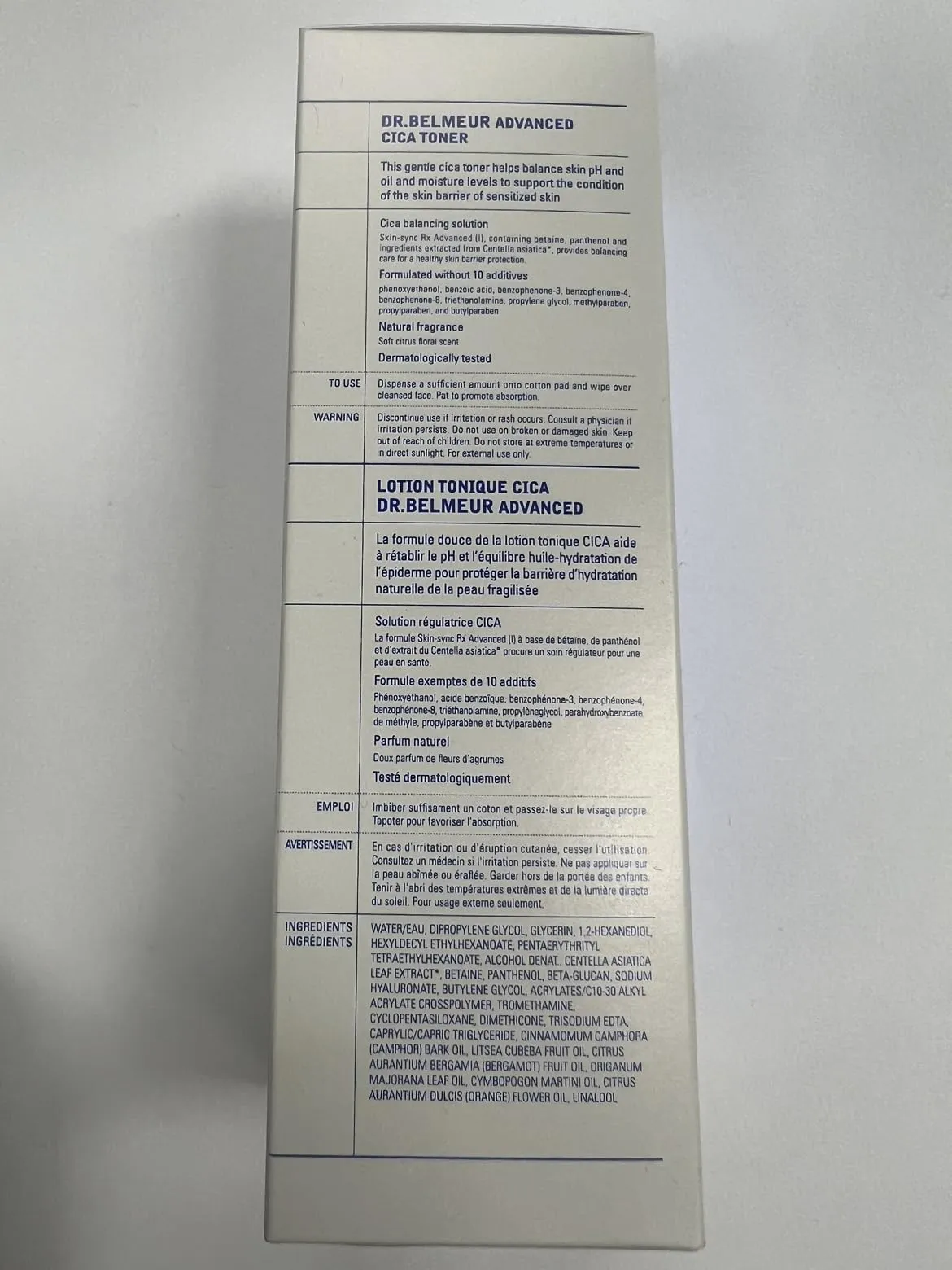 Dr. Belmeur Advanced CICA Toner (5.1fl oz) - Soothing, Hydrating for Sensitive Skin. Balances pH & Moisture. Korean Skin Care. Centella Asiatica, Panthenol.