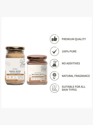 Face Pack Combo Sandalwood Powder and Multani Mitti Duo