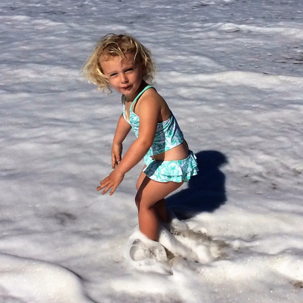 Girls Tankini with Ruffled Bottom - Maeva