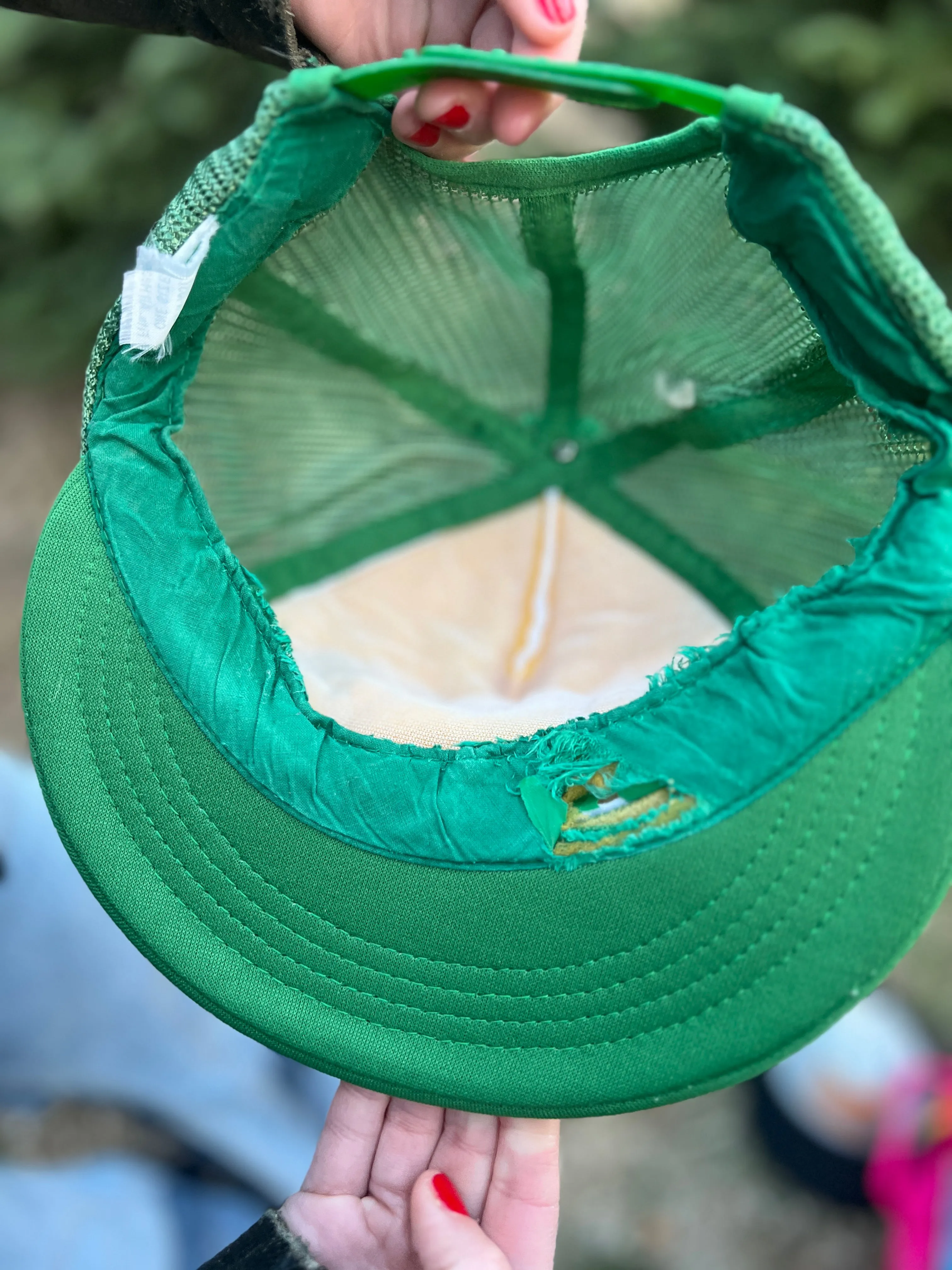 Green Vintage Trucker Hat: Just A Swangin', Kap Int'l Inc.