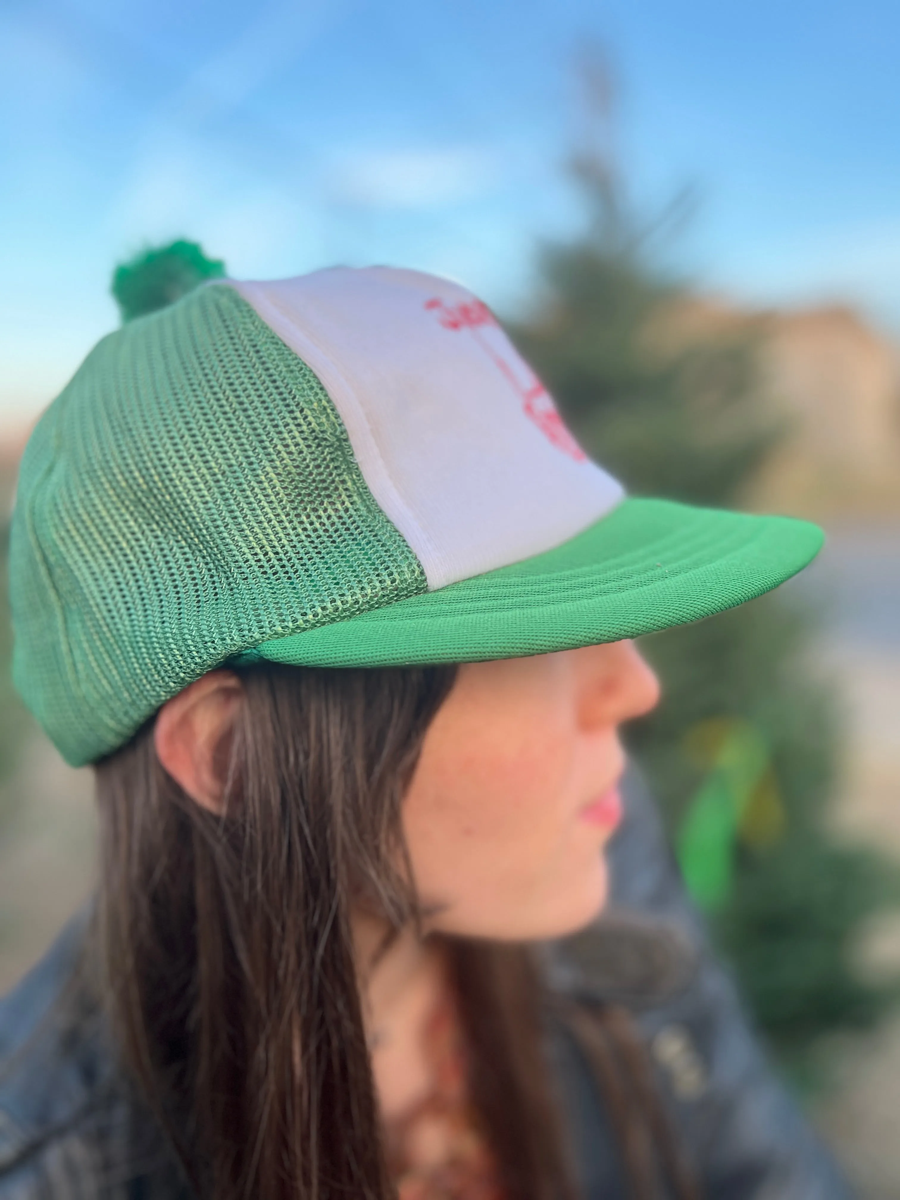 Green Vintage Trucker Hat: Just A Swangin', Kap Int'l Inc.