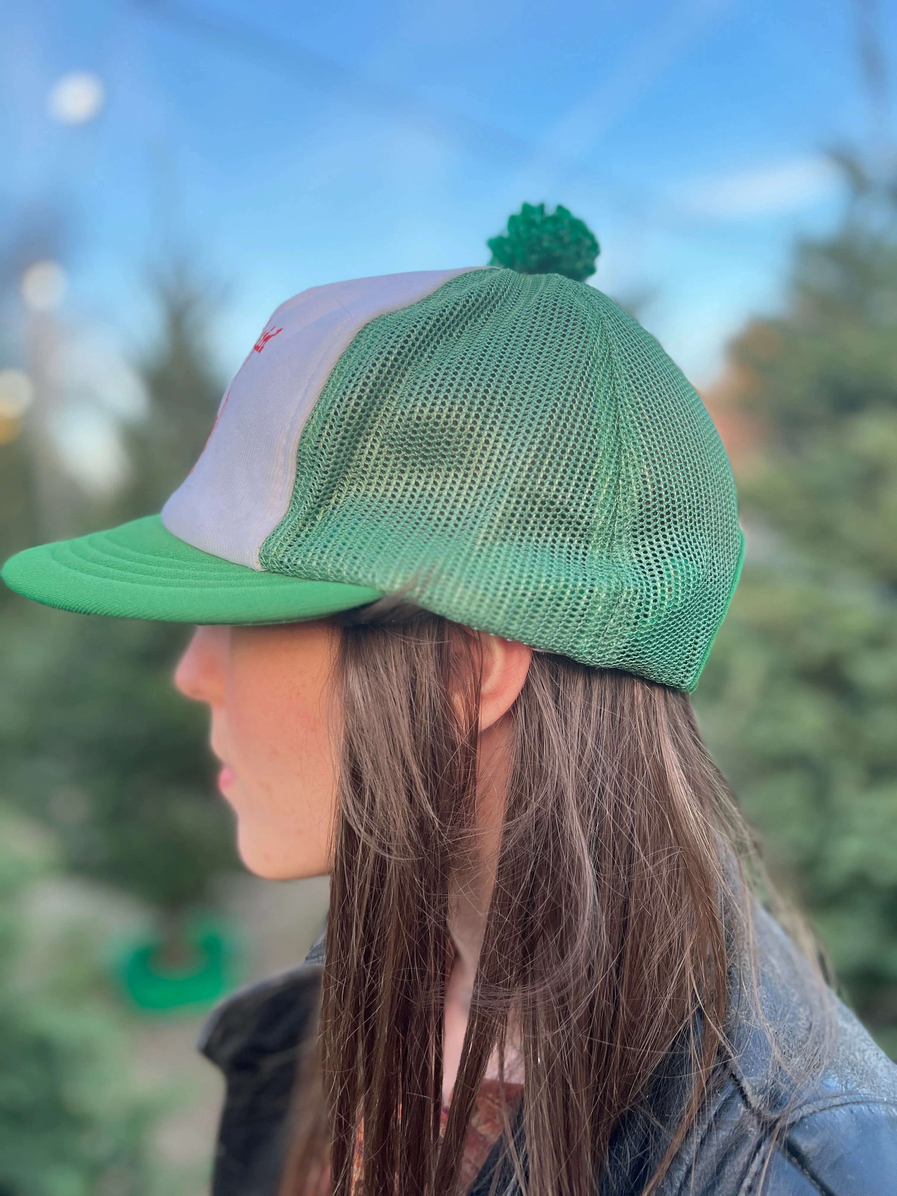 Green Vintage Trucker Hat: Just A Swangin', Kap Int'l Inc.