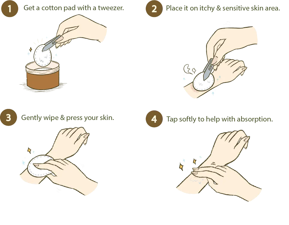 Herbbies Mugwort & Aloe Vera Soothing & Relief Cotton Pad