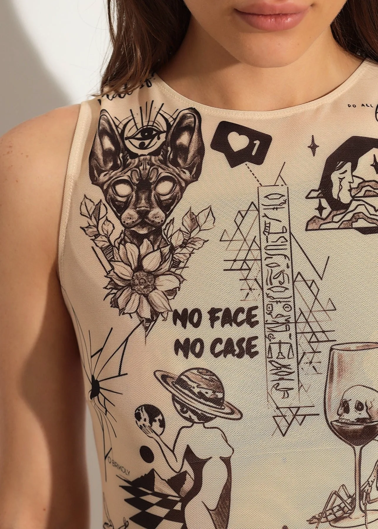 Sphinx Smart Swimsuit SPF 50  Unique Tattoo One-Piece for Women