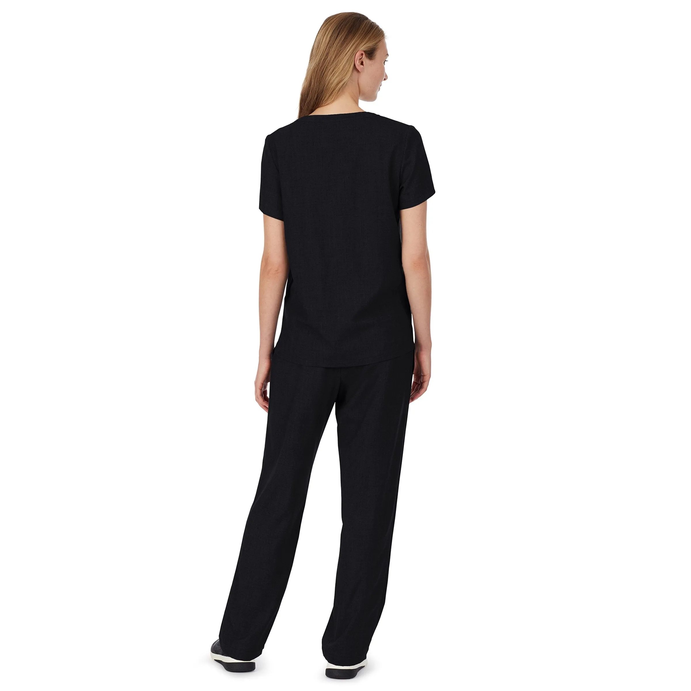 Womens Scrub V-Neck Top with Chest Pocket PETITE