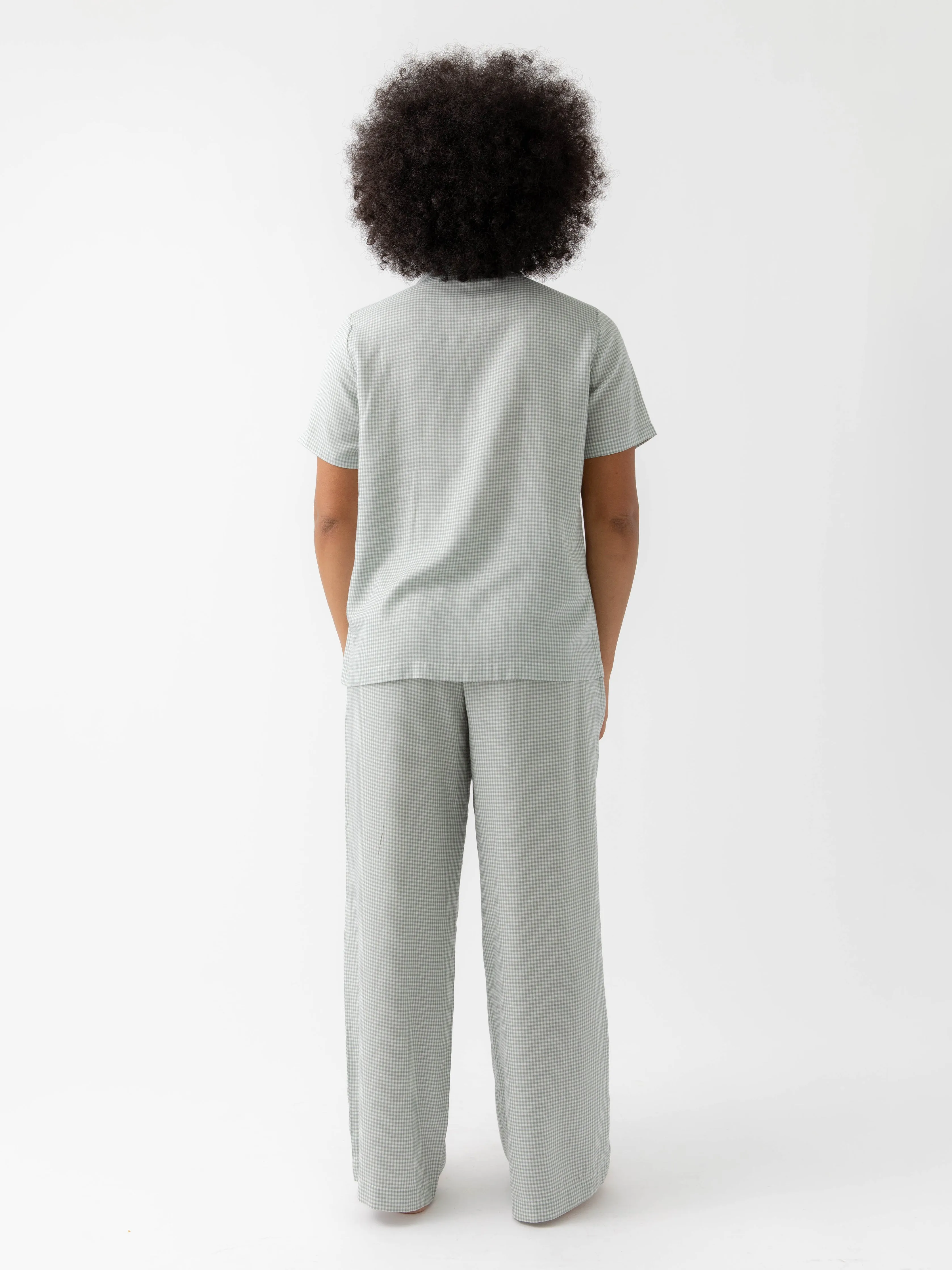 Women's Soft Woven Short Sleeve Pajama Set