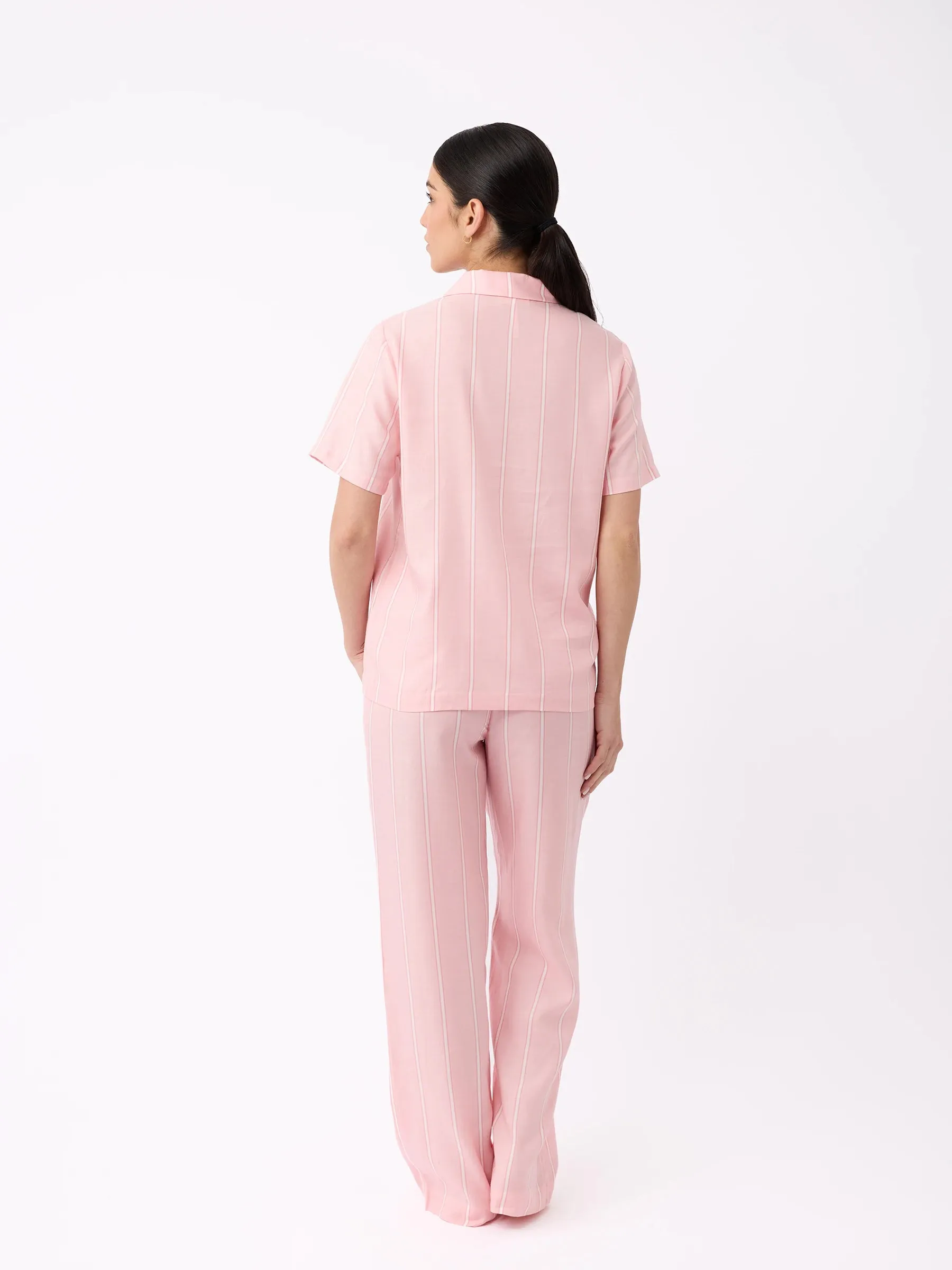 Women's Soft Woven Short Sleeve Pajama Set