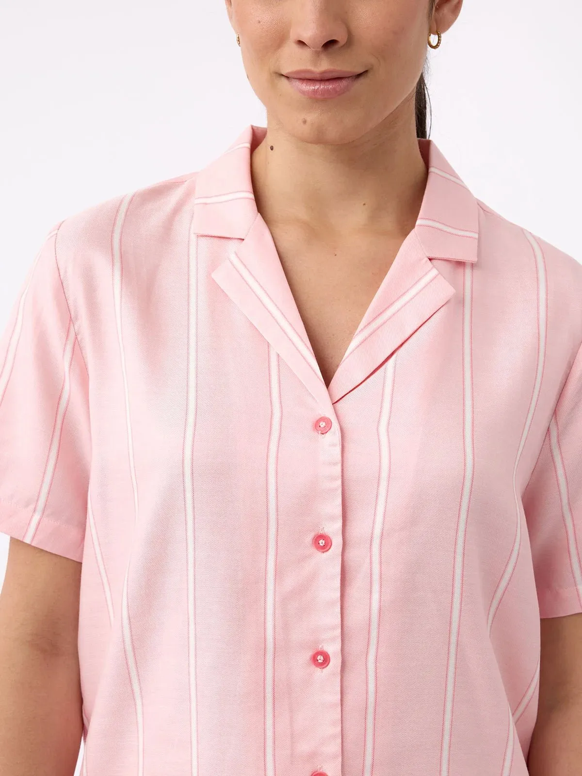 Women's Soft Woven Short Sleeve Pajama Set