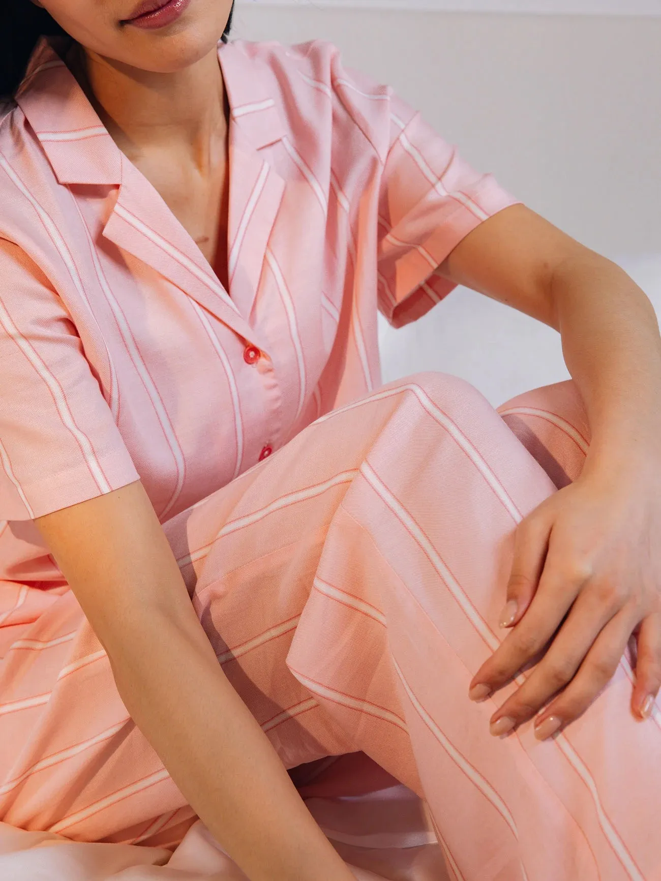 Women's Soft Woven Short Sleeve Pajama Set